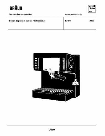 Braun Braun Espresso Master Professional Braun Espresso Master Professional - Service Manual